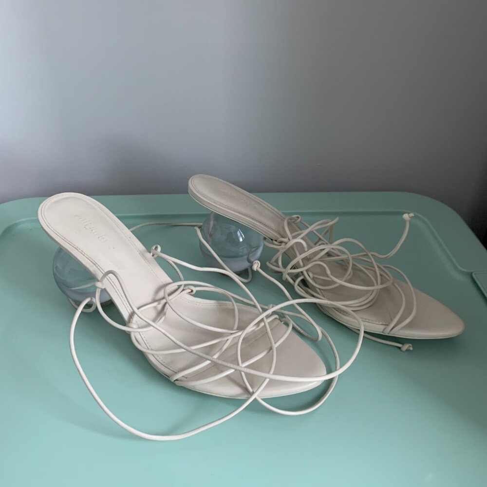 Cult Gaia Su leather sandals - Off-white - IT 42